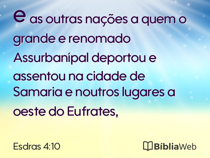 Esdras 4:10 em imagem para compartilhar