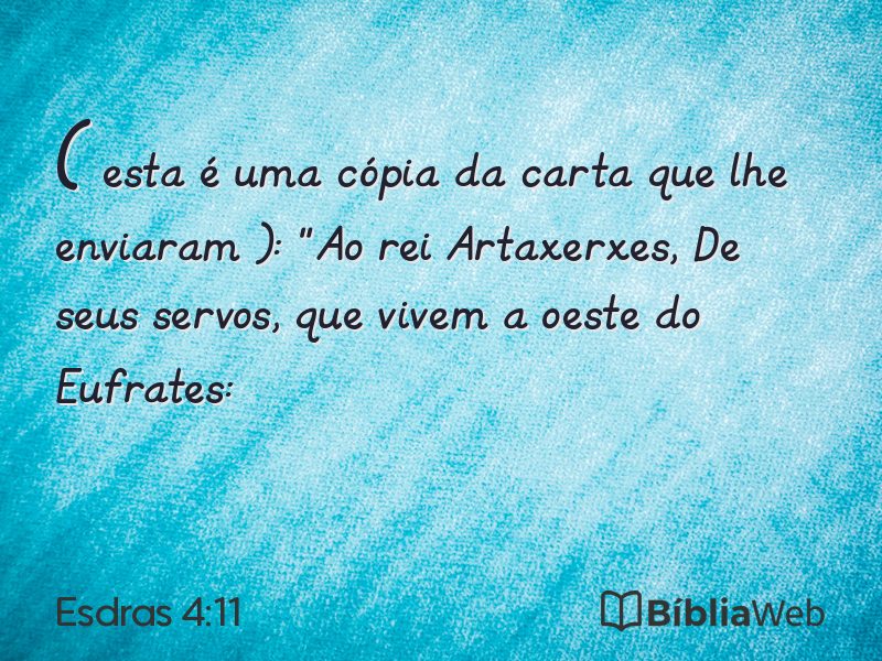 Esdras 4:11 em imagem para compartilhar
