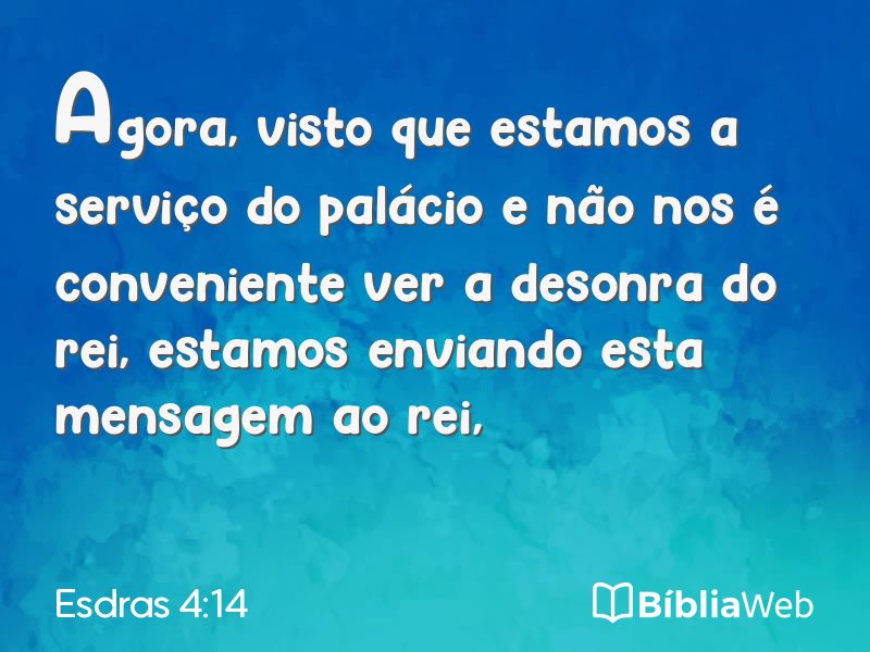 Esdras 4:14 em imagem para compartilhar