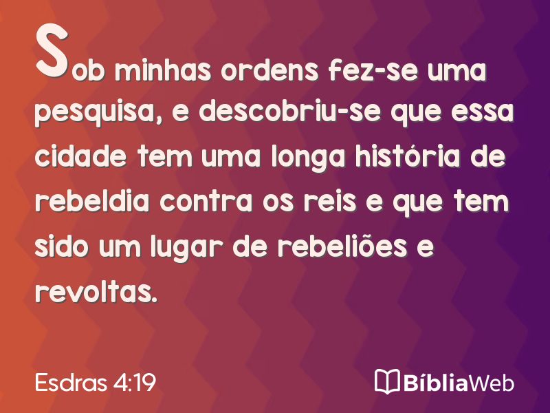 Esdras 4:19 em imagem para compartilhar