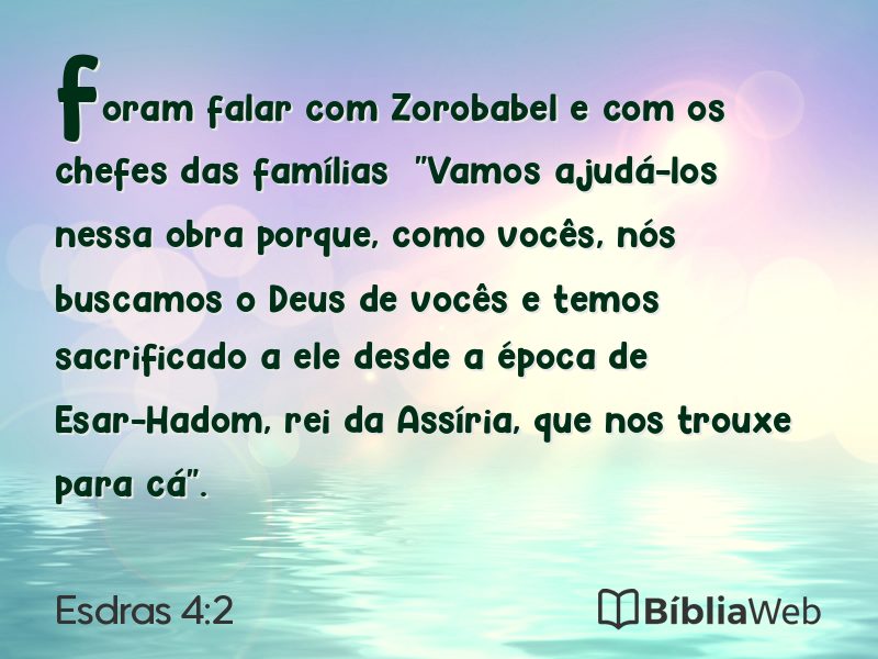 Esdras 4:2 em imagem para compartilhar