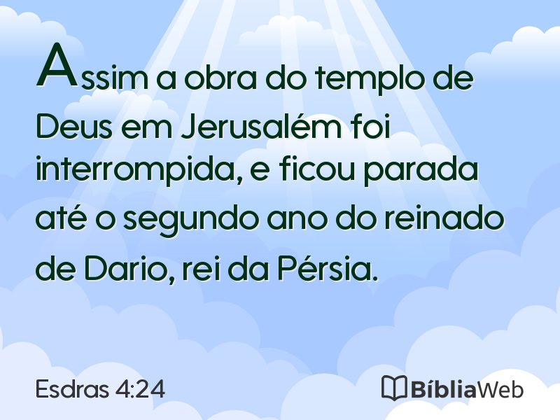 Esdras 4:24 em imagem para compartilhar