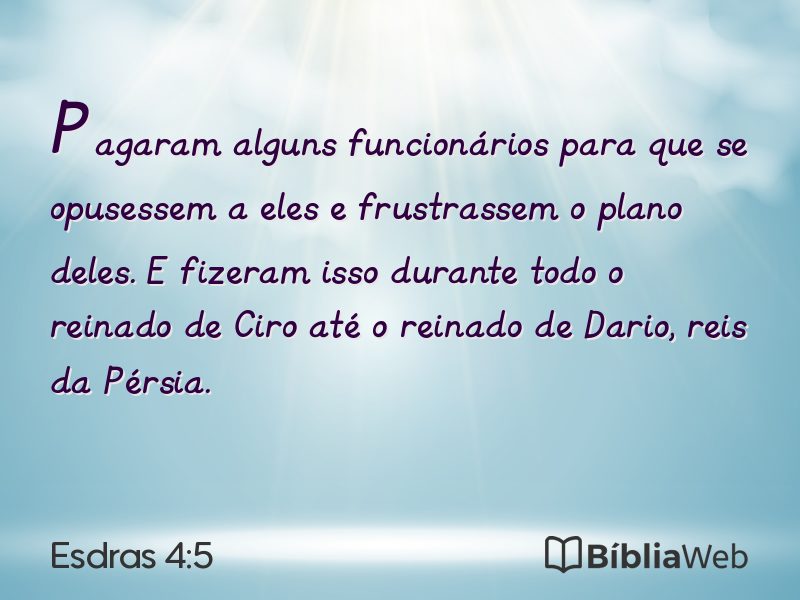 Esdras 4:5 em imagem para compartilhar