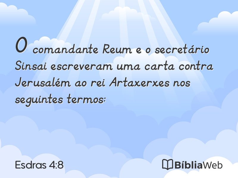 Esdras 4:8 em imagem para compartilhar