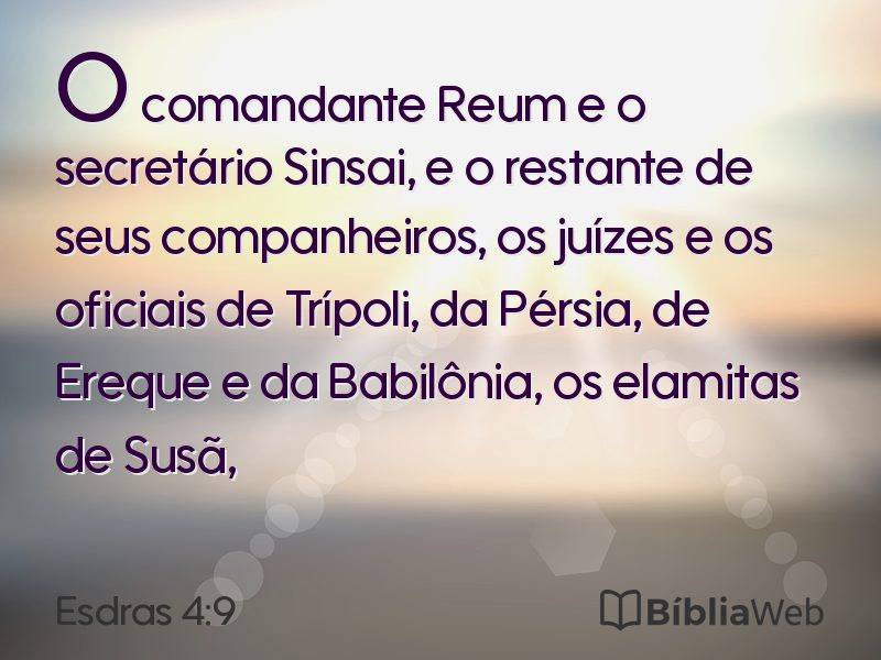 Esdras 4:9 em imagem para compartilhar