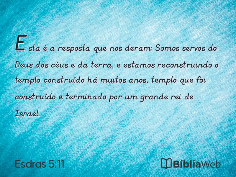 Esdras 5:11 em imagem para compartilhar