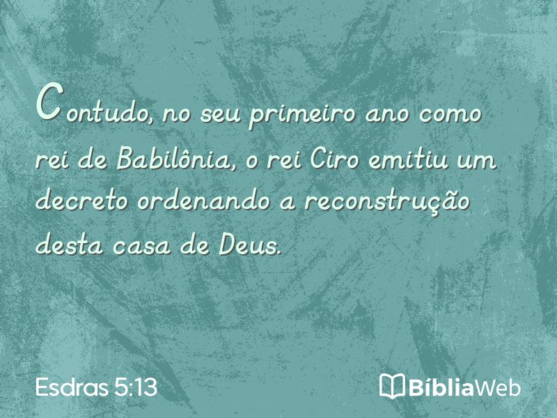 Esdras 5:13 em imagem para compartilhar