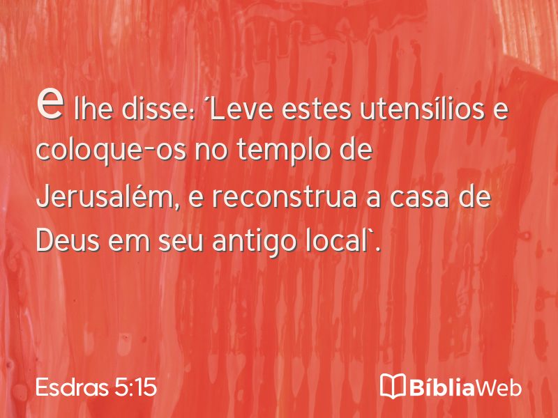 Esdras 5:15 em imagem para compartilhar