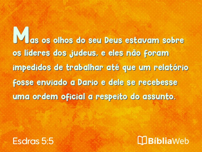 Esdras 5:5 em imagem para compartilhar