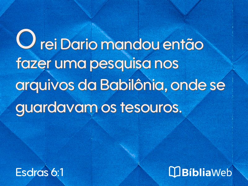 Esdras 6:1 em imagem para compartilhar