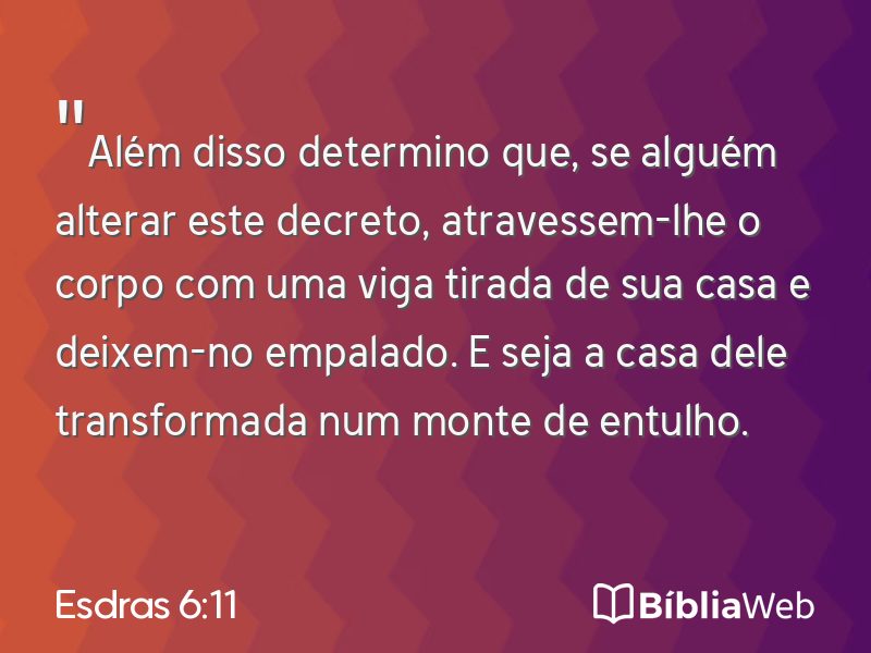 Esdras 6:11 em imagem para compartilhar