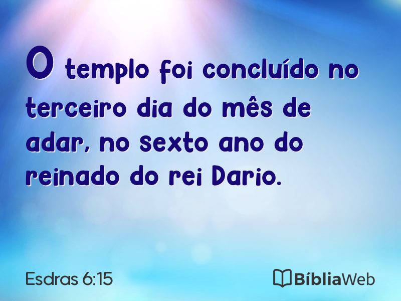 Esdras 6:15 em imagem para compartilhar