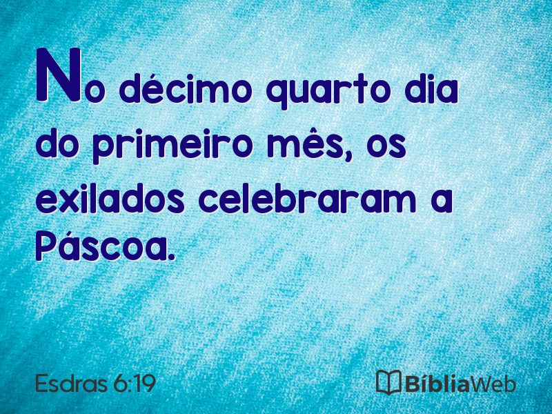 Esdras 6:19 em imagem para compartilhar