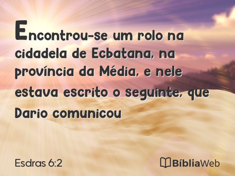 Esdras 6:2 em imagem para compartilhar