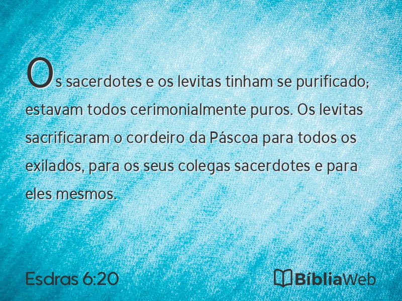 Esdras 6:20 em imagem para compartilhar