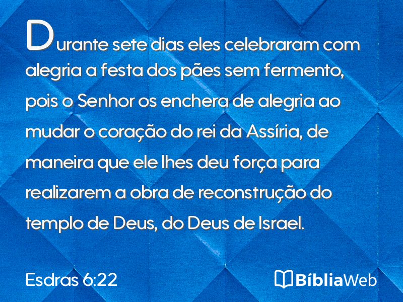 Esdras 6:22 em imagem para compartilhar