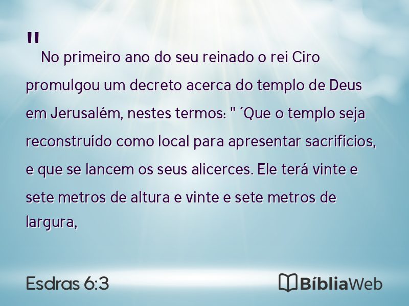 Esdras 6:3 em imagem para compartilhar