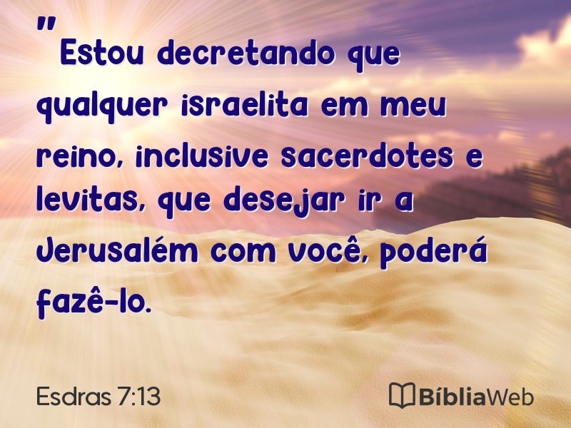 Esdras 7:13 em imagem para compartilhar
