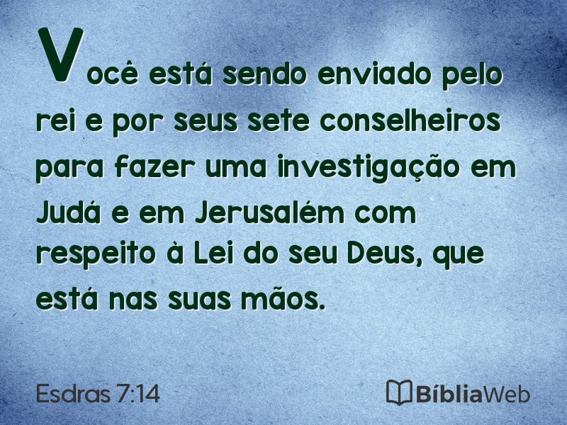 Esdras 7:14 em imagem para compartilhar