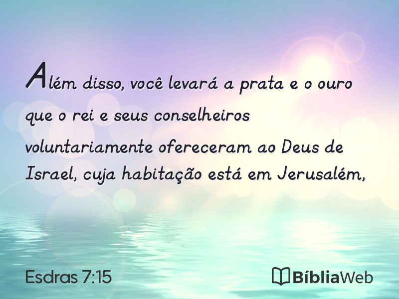 Esdras 7:15 em imagem para compartilhar