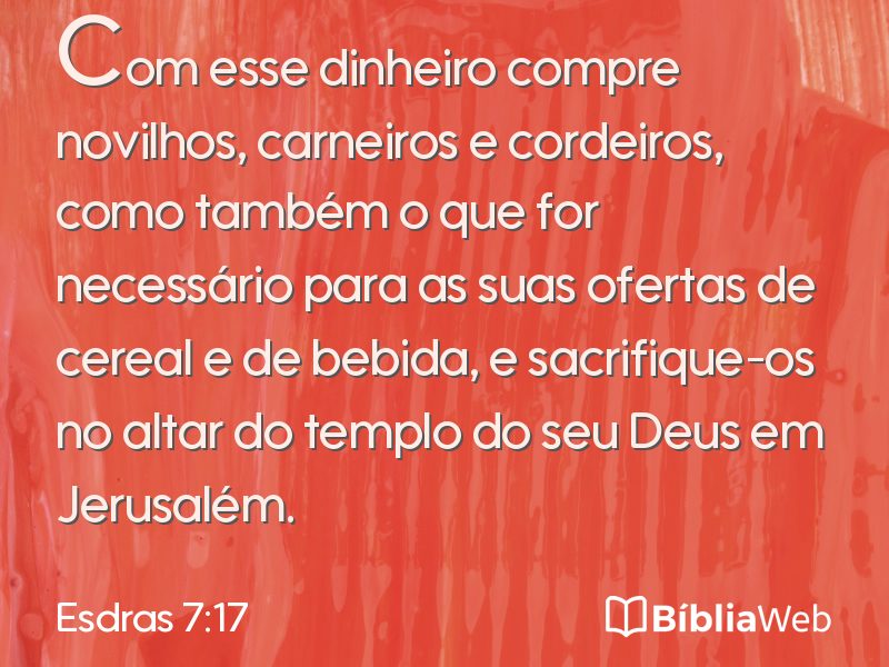 Esdras 7:17 em imagem para compartilhar