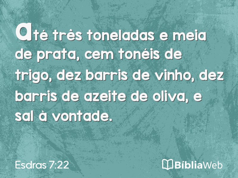 Esdras 7:22 em imagem para compartilhar