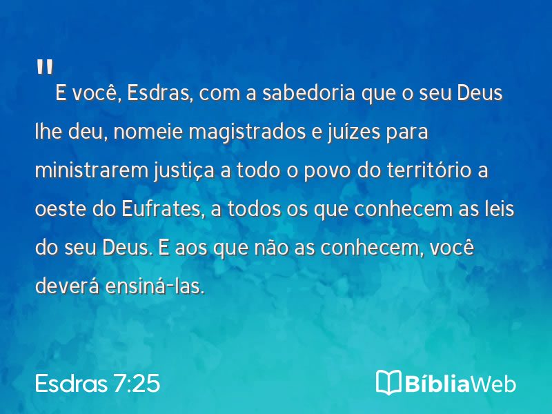Esdras 7:25 em imagem para compartilhar