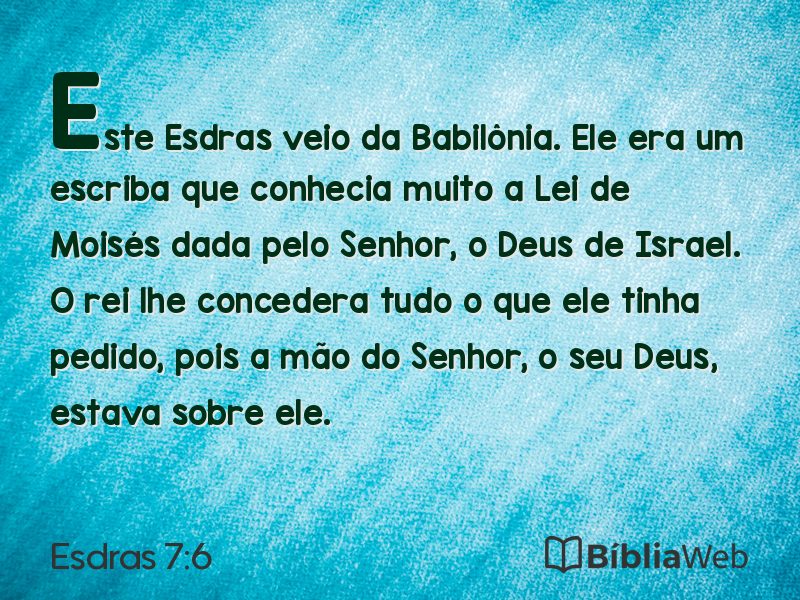 Esdras 7:6 em imagem para compartilhar