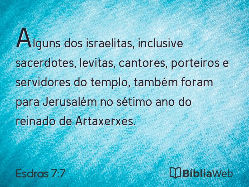Esdras 7:7 em imagem para compartilhar
