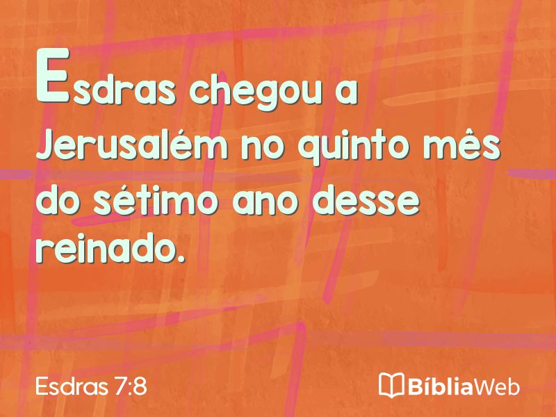 Esdras 7:8 em imagem para compartilhar