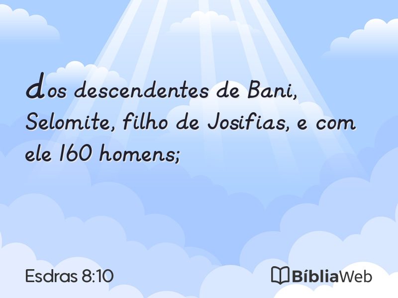 Esdras 8:10 em imagem para compartilhar