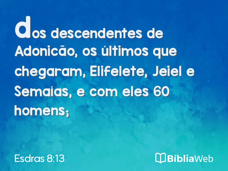 Esdras 8:13 em imagem para compartilhar