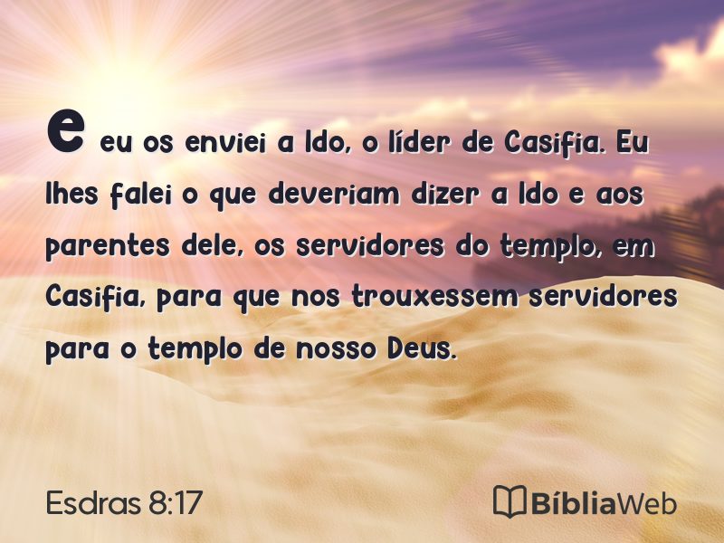 Esdras 8:17 em imagem para compartilhar