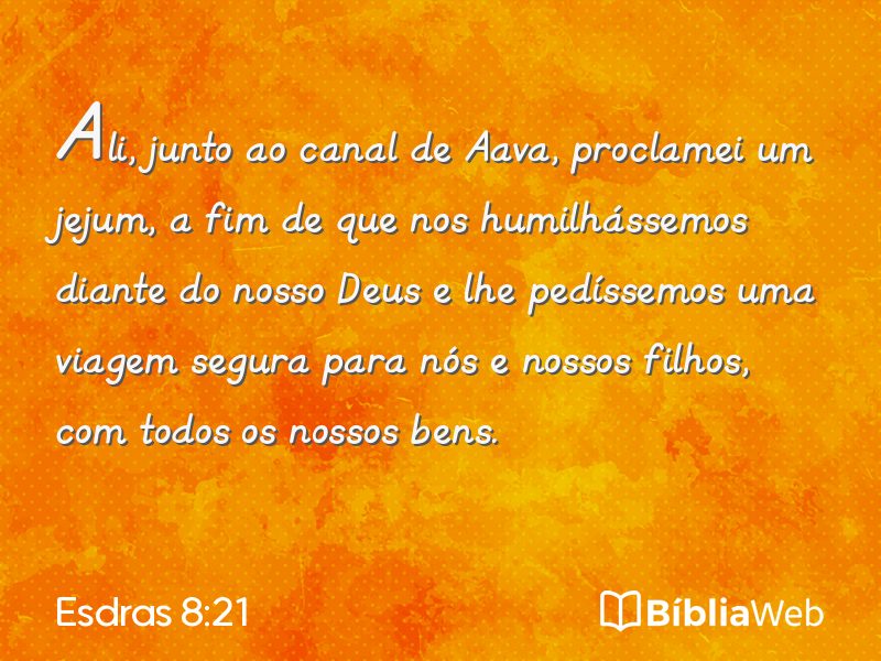 Esdras 8:21 em imagem para compartilhar