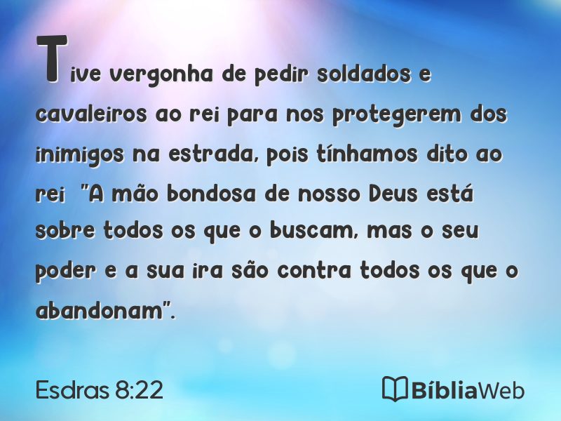 Esdras 8:22 em imagem para compartilhar