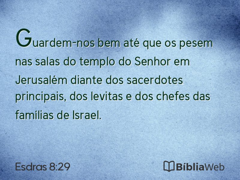Esdras 8:29 em imagem para compartilhar