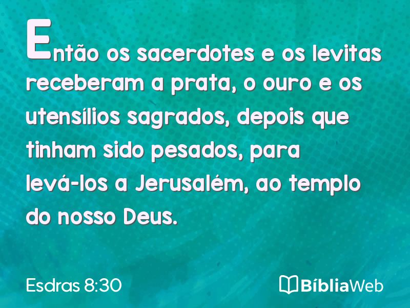 Esdras 8:30 em imagem para compartilhar