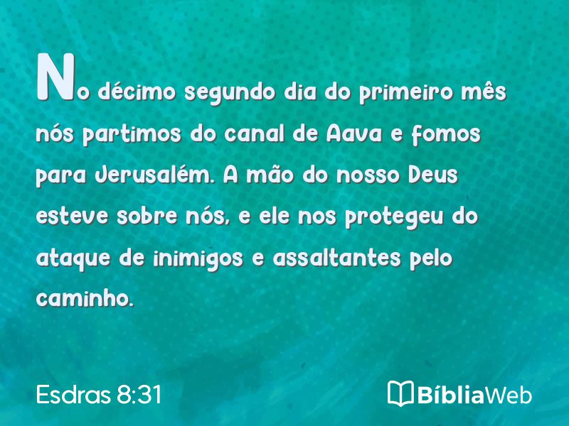 Esdras 8:31 em imagem para compartilhar