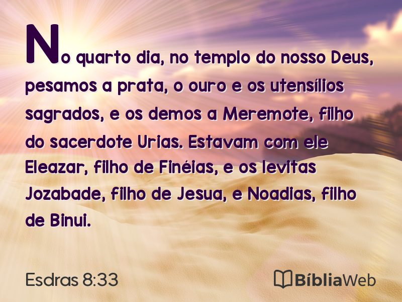 Esdras 8:33 em imagem para compartilhar