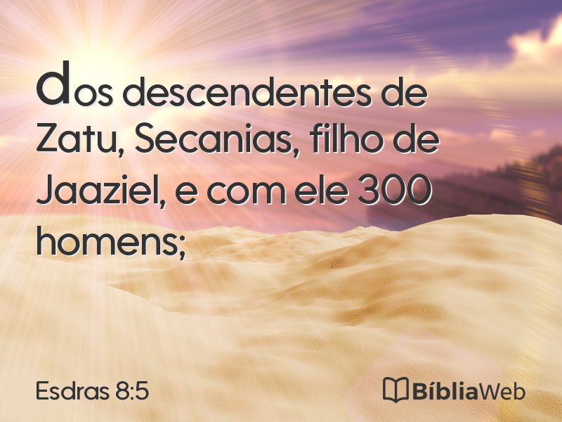 Esdras 8:5 em imagem para compartilhar