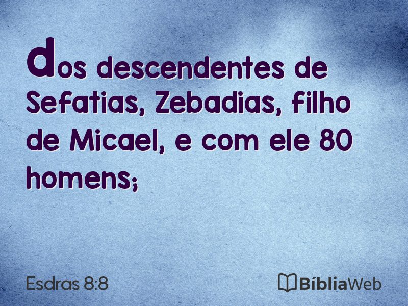 Esdras 8:8 em imagem para compartilhar
