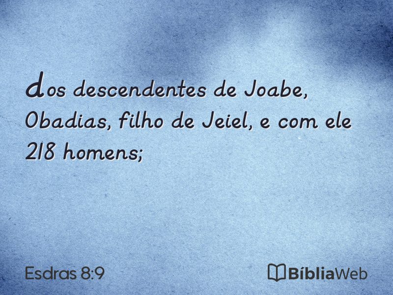 Esdras 8:9 em imagem para compartilhar