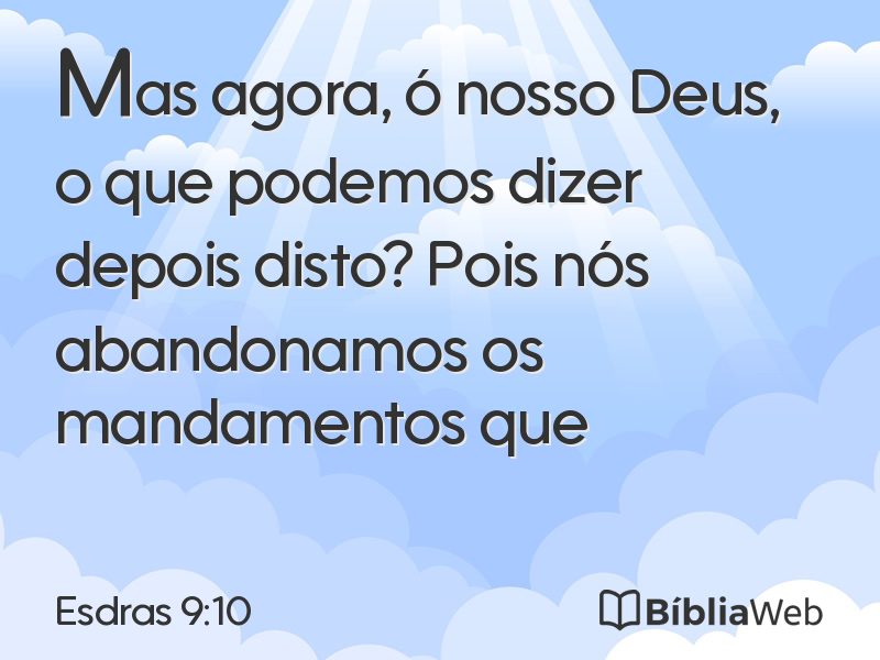 Esdras 9:10 em imagem para compartilhar
