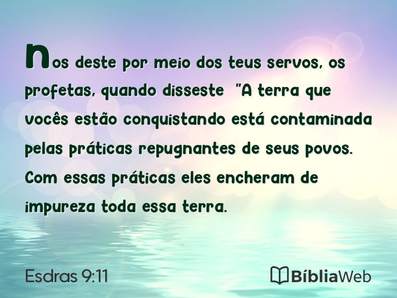 Esdras 9:11 em imagem para compartilhar