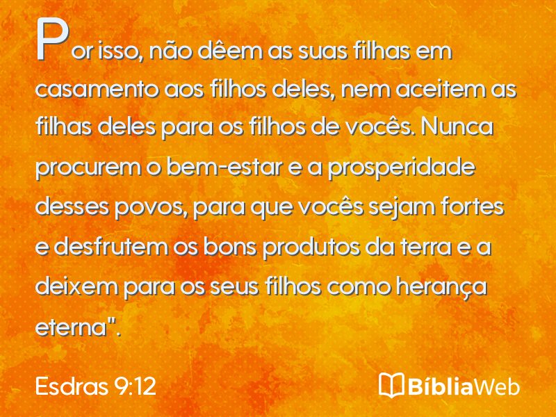 Esdras 9:12 em imagem para compartilhar