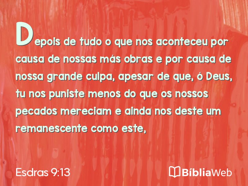 Esdras 9:13 em imagem para compartilhar