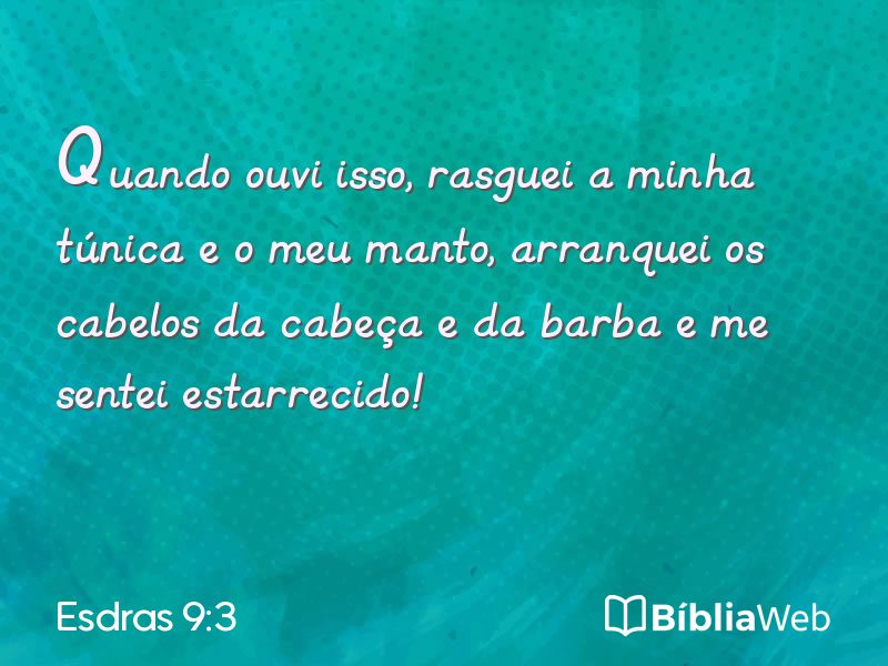 Esdras 9:3 em imagem para compartilhar