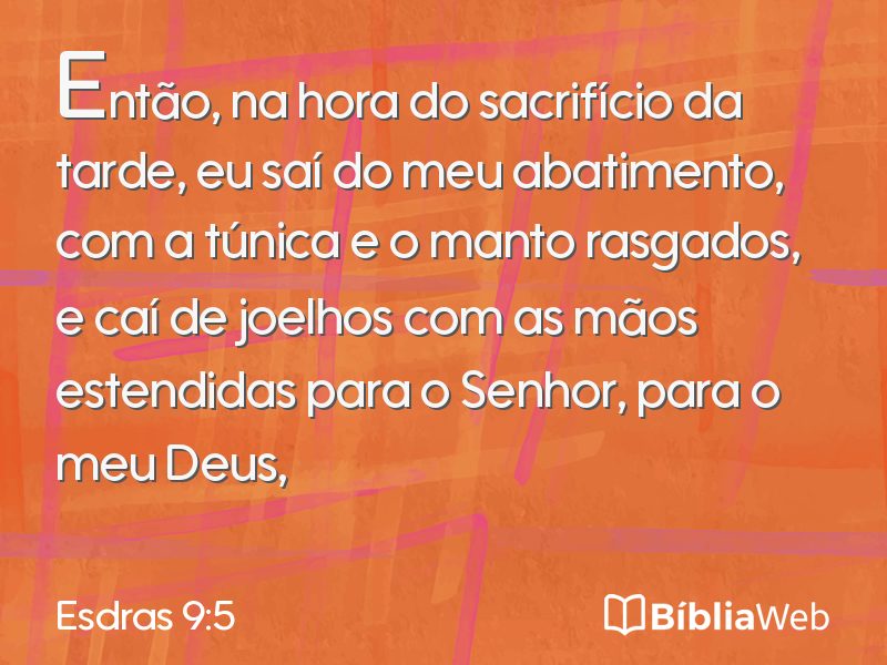 Esdras 9:5 em imagem para compartilhar