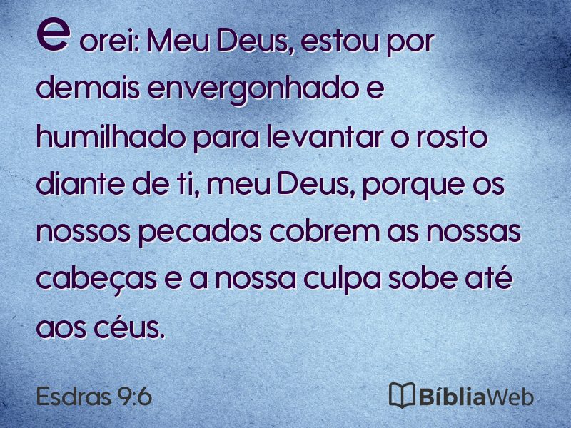 Esdras 9:6 em imagem para compartilhar