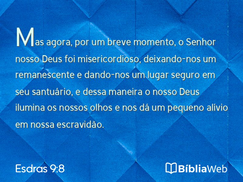 Esdras 9:8 em imagem para compartilhar